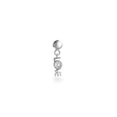Silver Love Charm, White Rhodium, Premium Cubic Zirconia+ Give Joy Gift